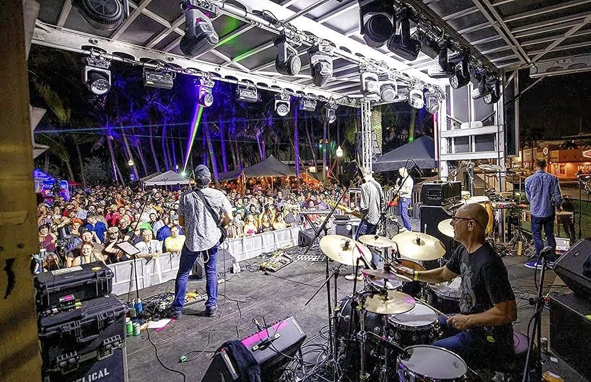 Big Orange NYE — stage and LED walls at Bayfront Park