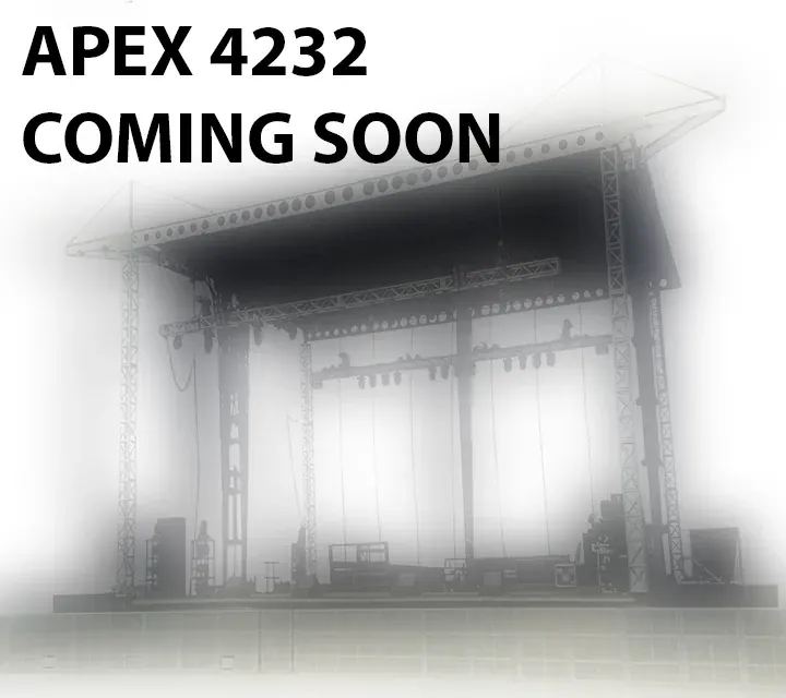 Teaser rendering of the upcoming APEX 4232 mobile stage